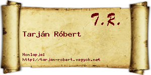 Tarján Róbert névjegykártya